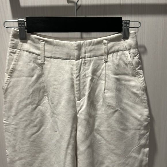 Club Monaco Womens Size 00 straight leg crop pants linen blend fully lined capri - Picture 2 of 9